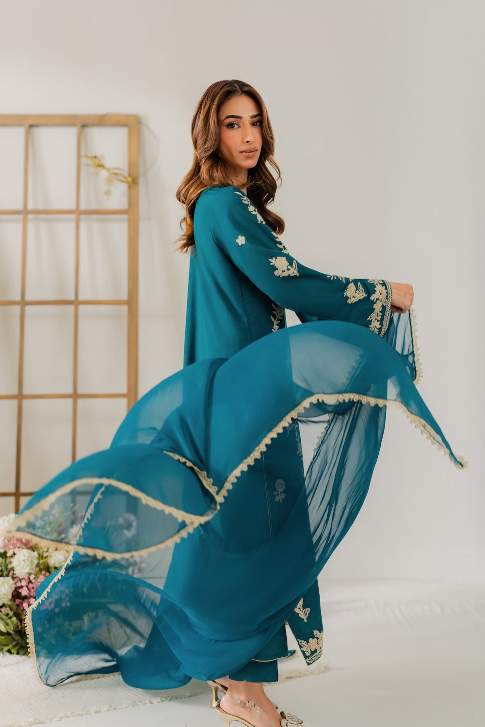 KESARIYA 3 PIECE EMB